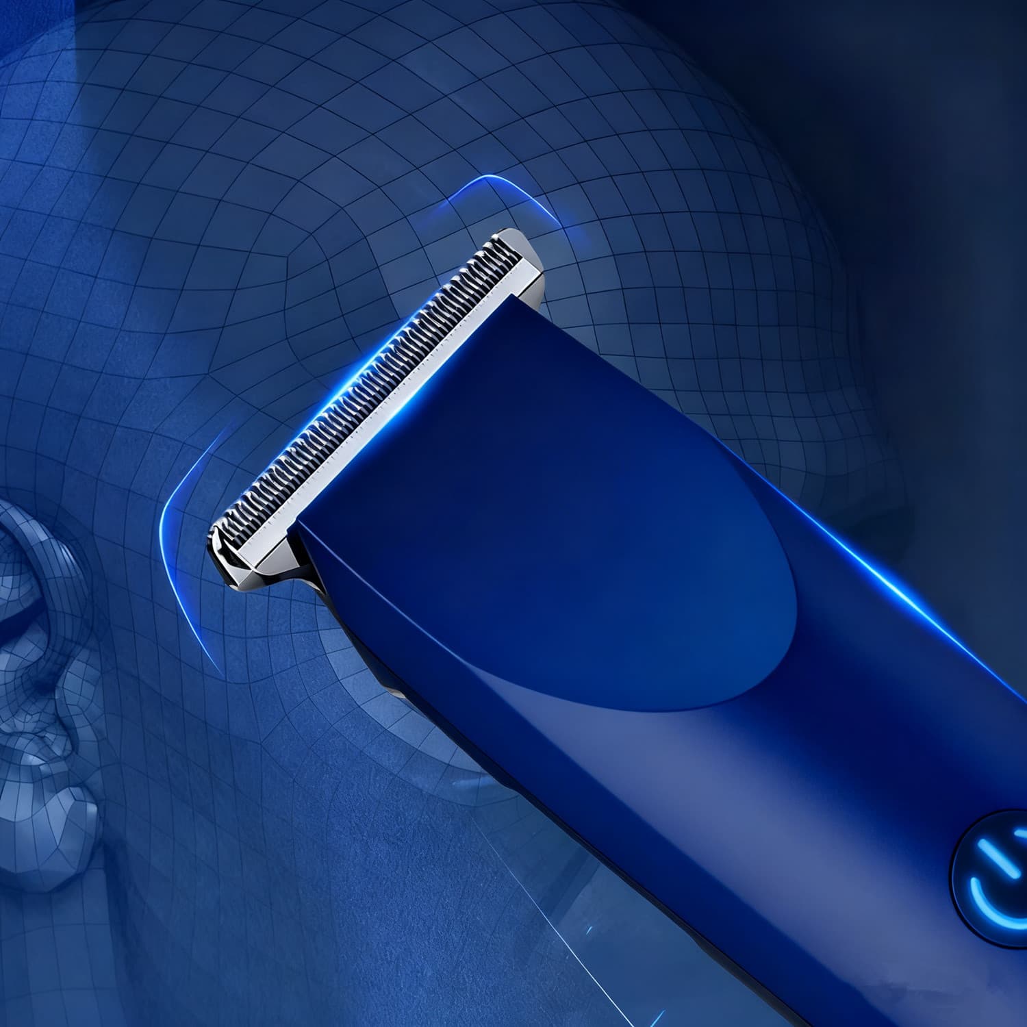 Trimmer cheveux et barbe tête flottante, finition barbershop