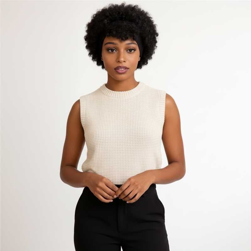 Perruque afro kinky curly avec bandeau intégré, glueless wear-and-go