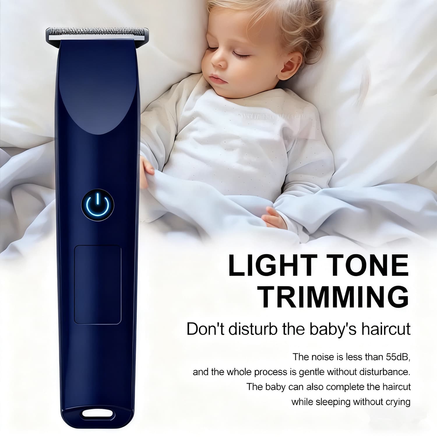 Trimmer cheveux et barbe tête flottante, finition barbershop