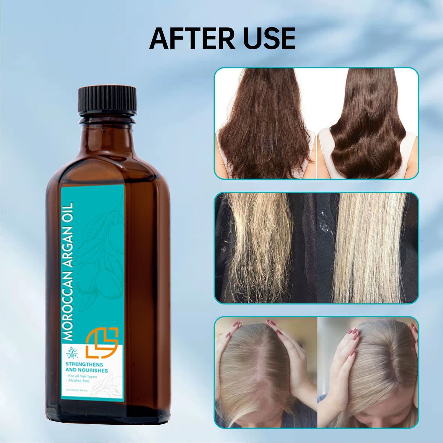 Huile d'argan marocain pour cheveux, routine afro