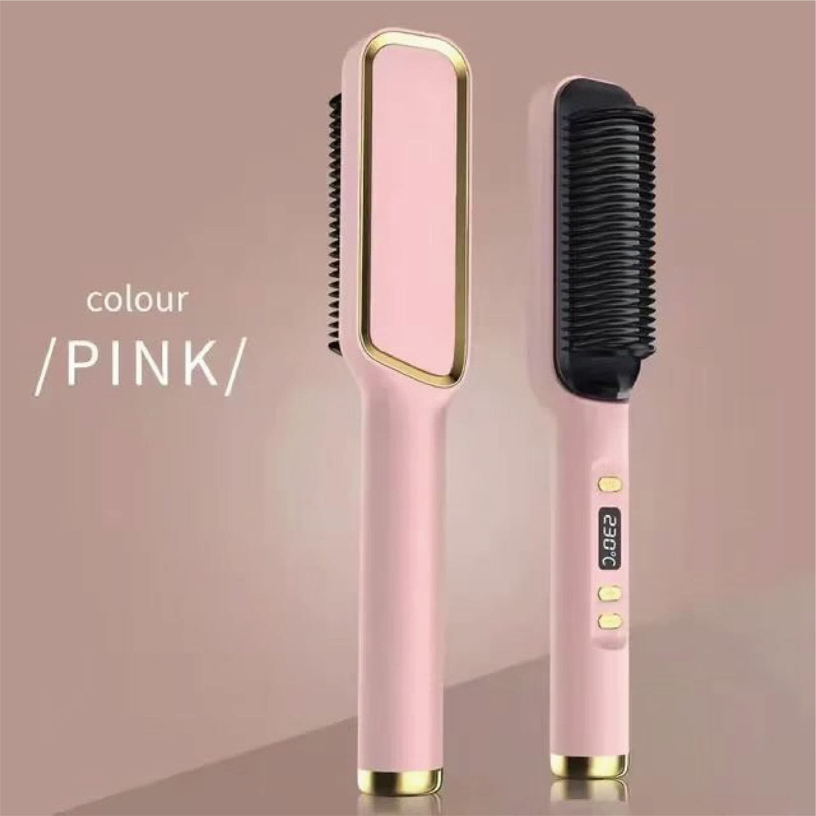Brosse lissante 2-en-1 ions négatifs céramique