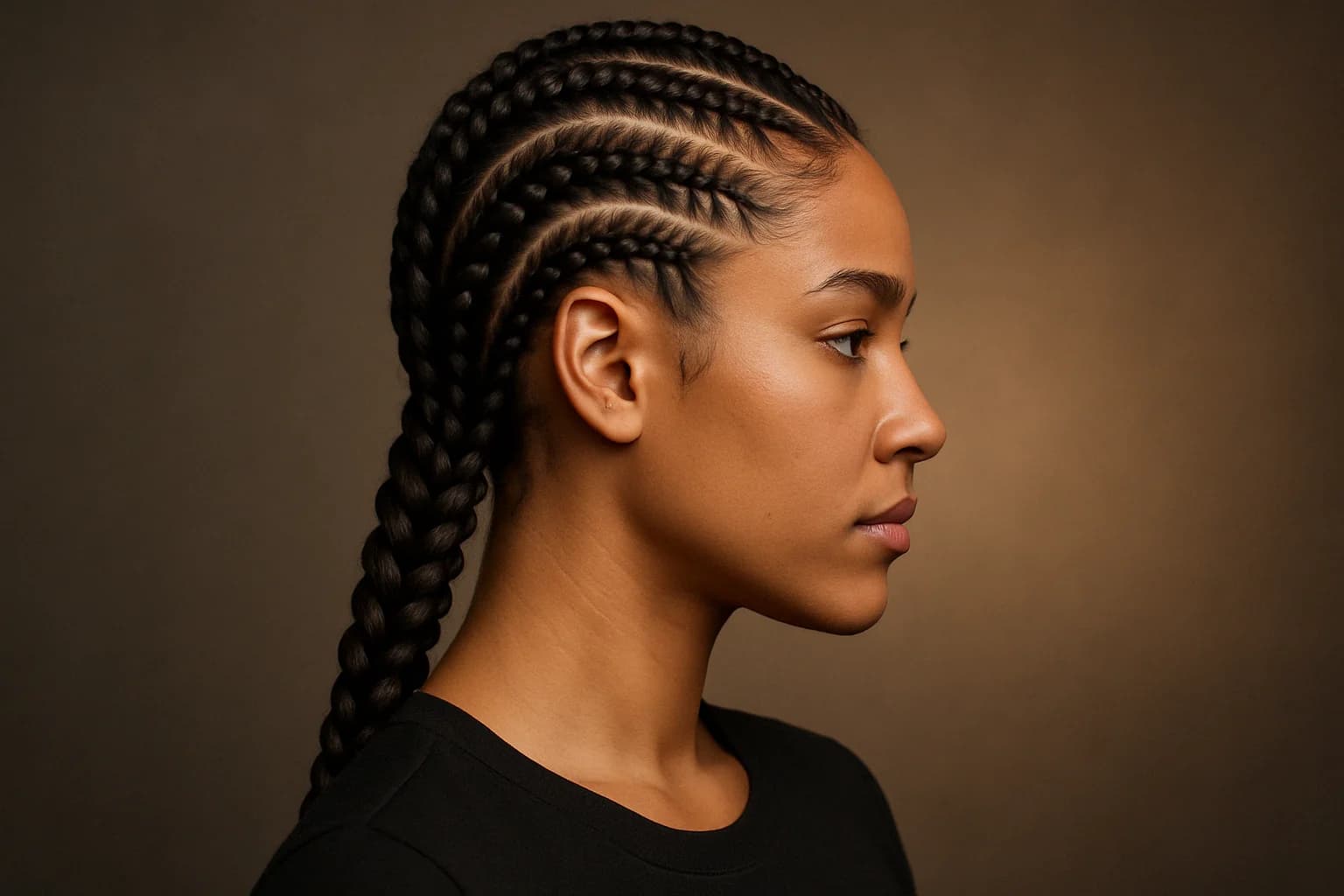 French Braids with Cornrows
