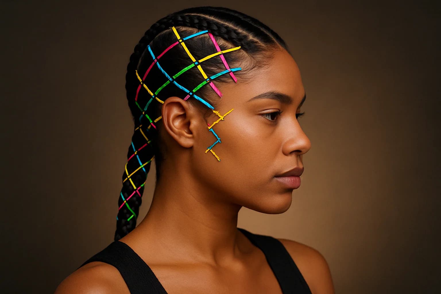 Criss-Cross Rubber Band Braids