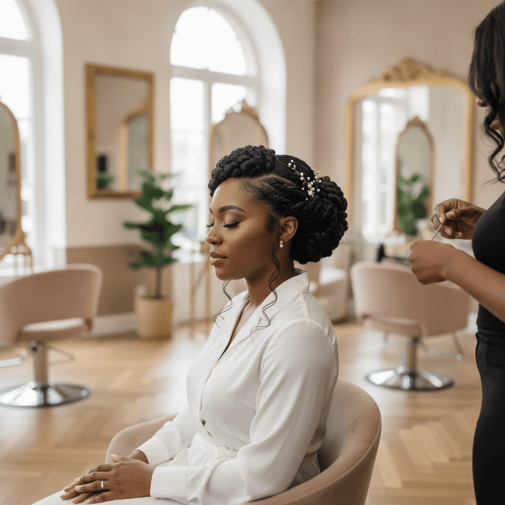 Essai coiffure mariée