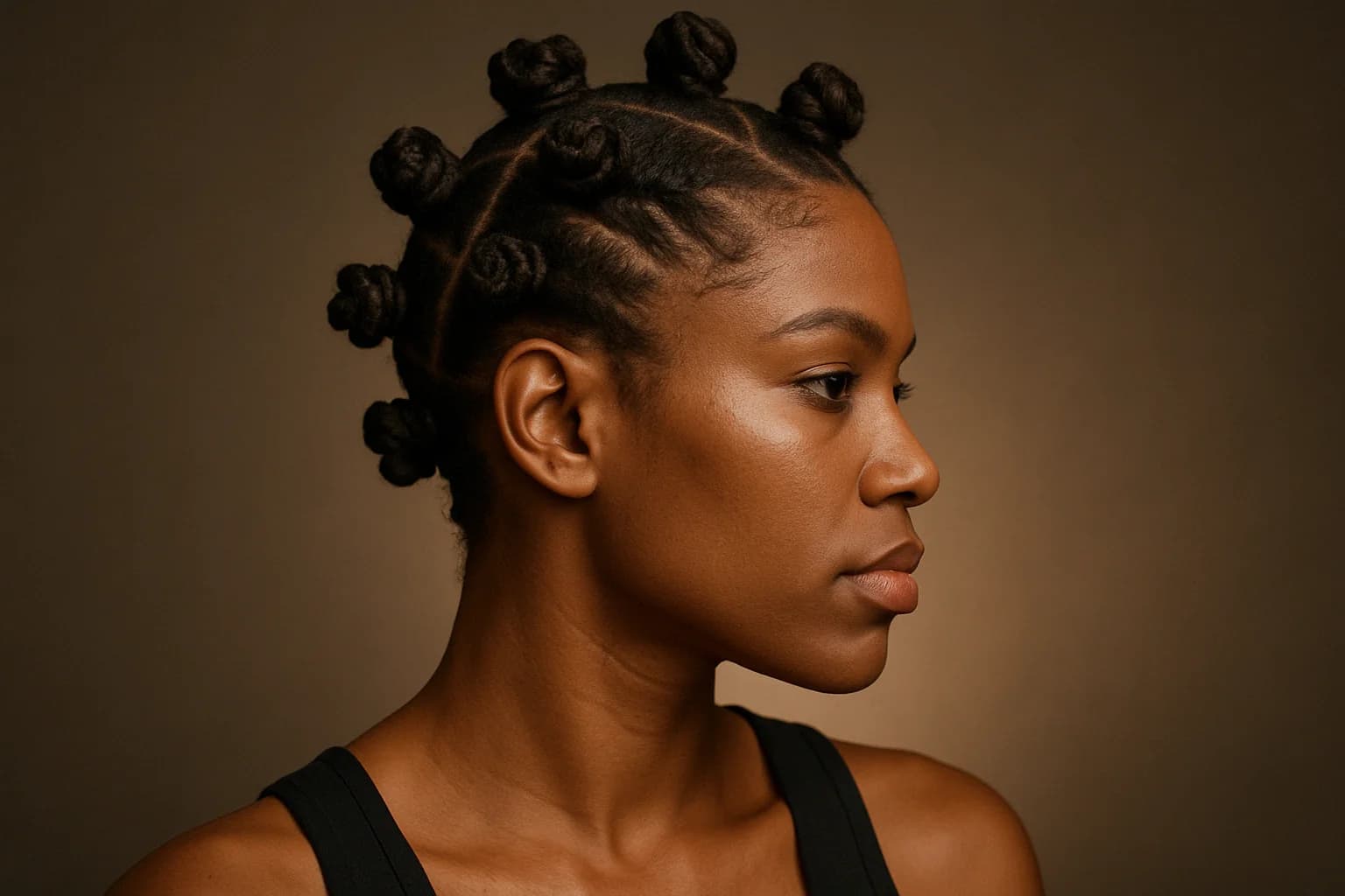 Tied-Up Bantu Knots