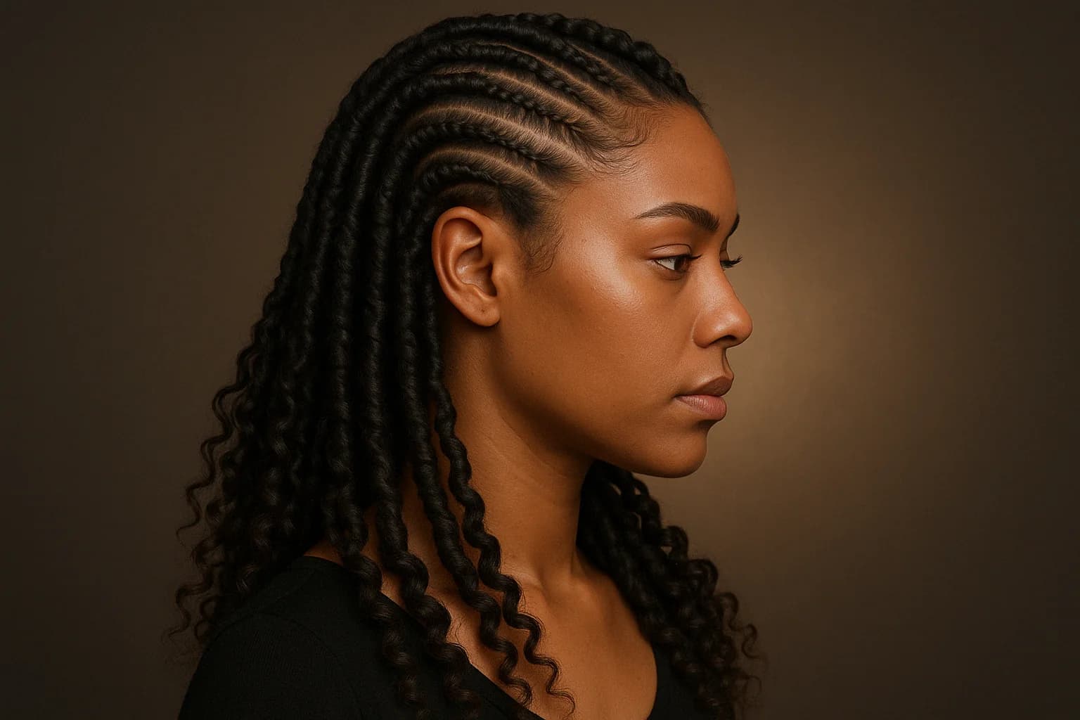 Goddess Locs avec des Boucles