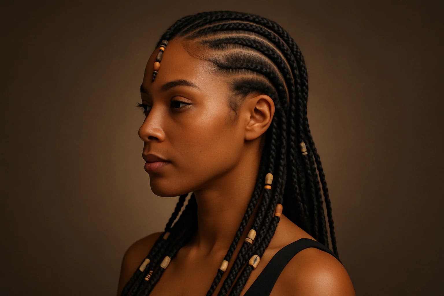 Layered Fulani Braids