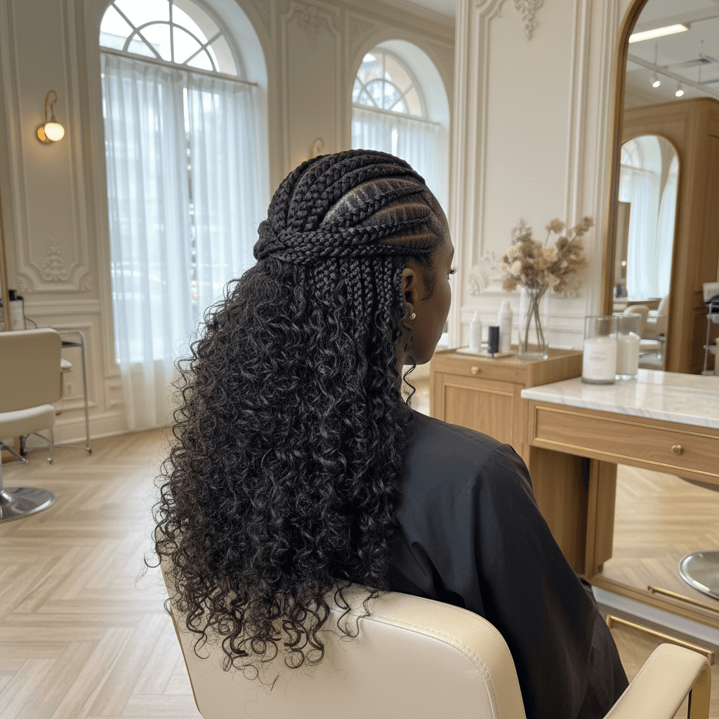 Half-Up, Half-Down Braids